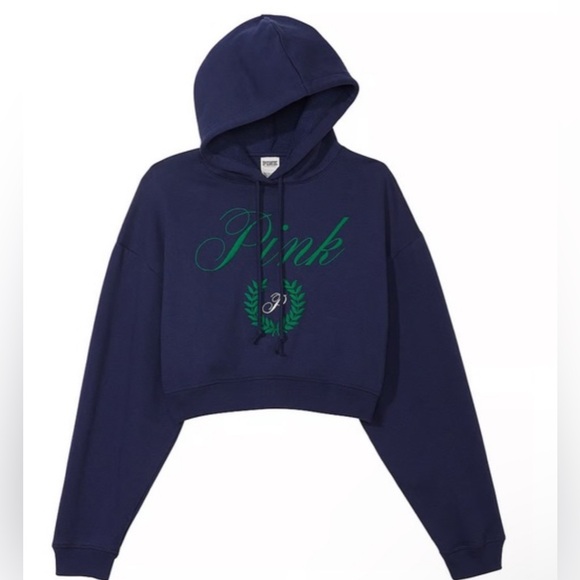 ❥𝒱𝒮 𝐏𝐈𝐍𝐊: Everyday Fleece Cropped Hoodie - Navy - Picture 5 of 9